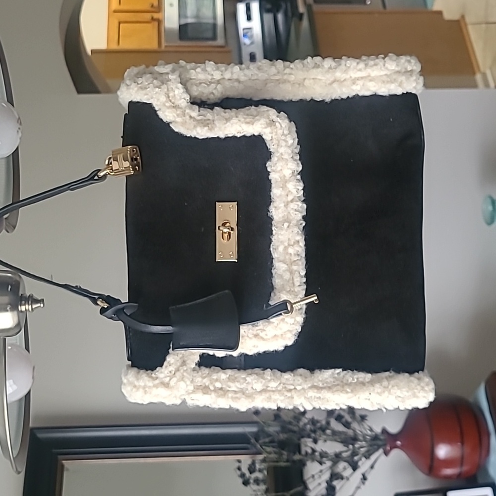 Badgley Mischka  Fur trim Satchel